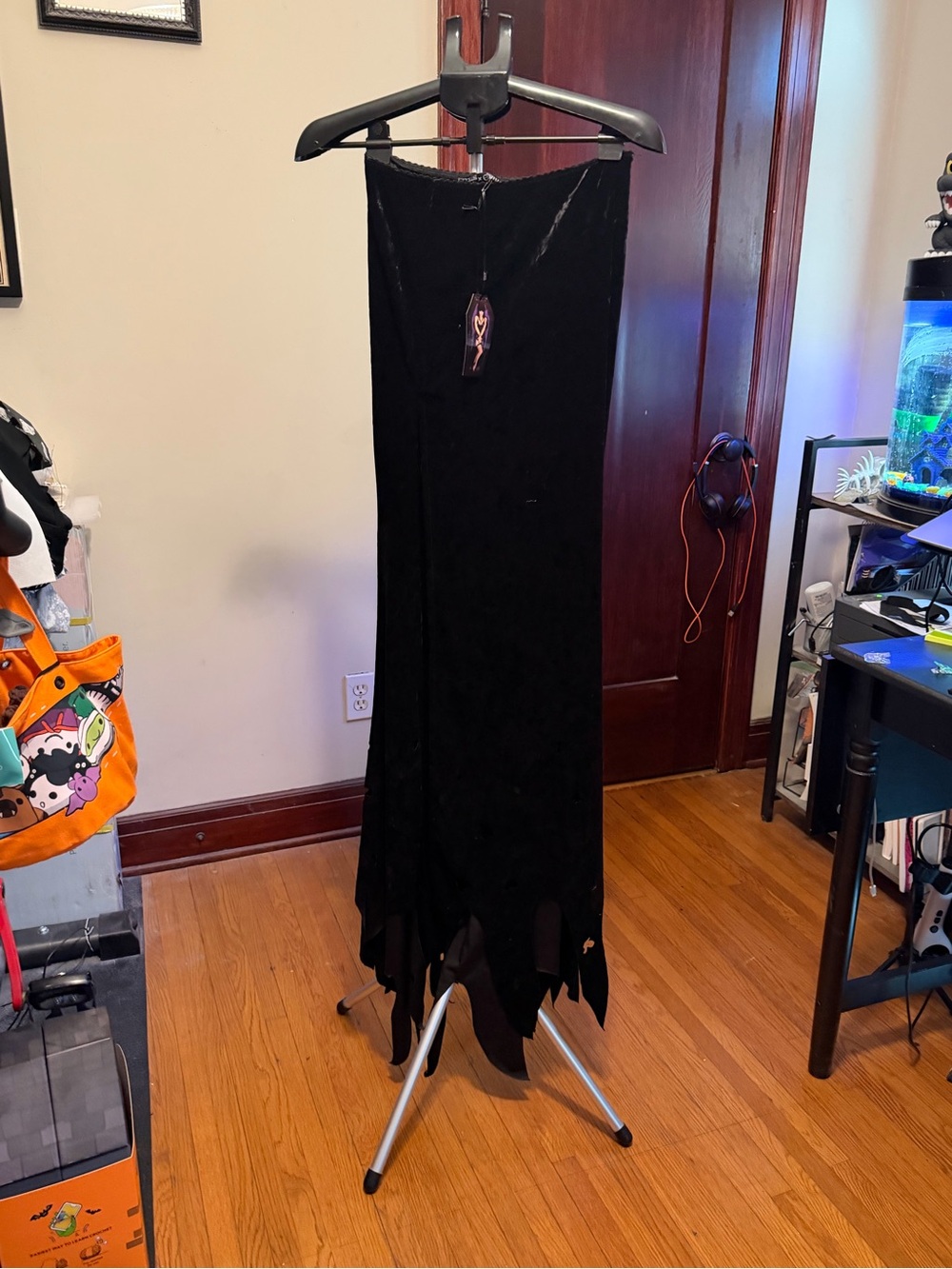 Doll’s Kill x Elvira Black Velvet Maxi Skirt - NWT